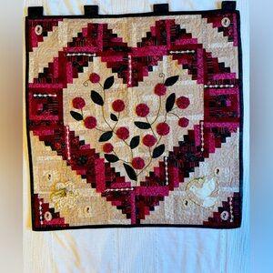 Handcrafted Heart quilt wall hanging